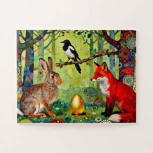 Rabbit, Magpie, Fox and “The Forest’s Secret”  Jigsaw Puzzle