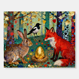 Rabbit, Magpie, Fox and “The Golden Goose Egg” Foam Board