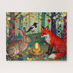 Rabbit, Magpie, Fox and “The Golden Goose Egg” Jigsaw Puzzle