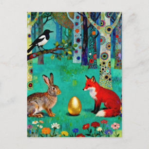 Rabbit, Magpie, Fox and “The Sharing Path” Postcard