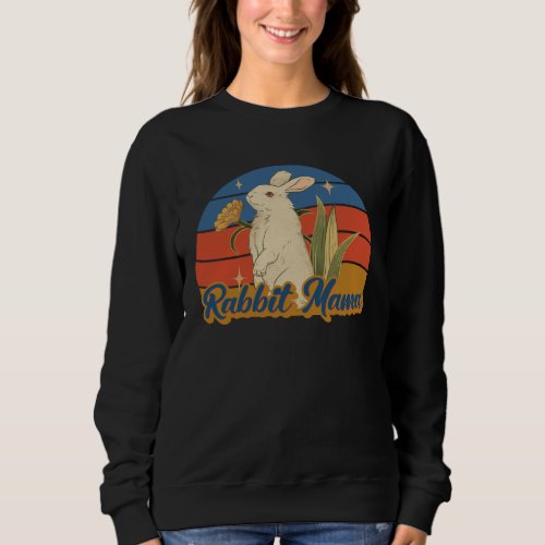 RABBIT MAMA   Retro Look Rabbit Sweatshirt