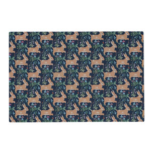 Rabbit medieval tapestry Placemat