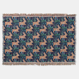Rabbit medieval Throw Blanket