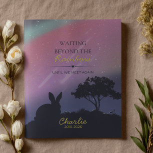 Rabbit Memorial Card Rainbow Bridge Sympathy