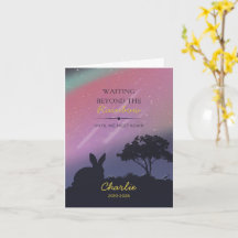 Rabbit Memorial Card Rainbow Bridge Sympathy