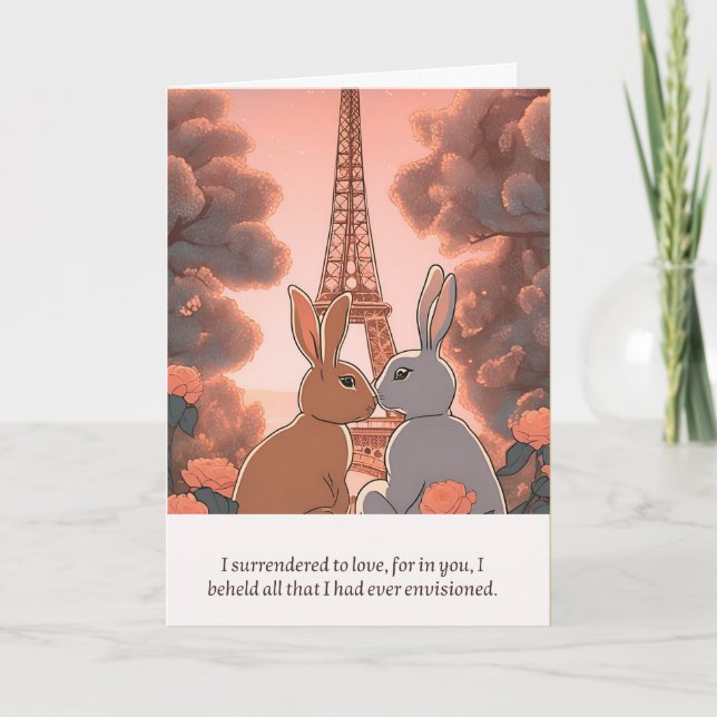 rabbit message happy birthday card (Front)