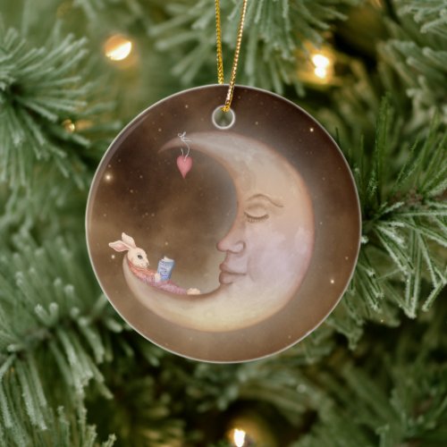 Rabbit Moon on a Sea of Clouds Ornament