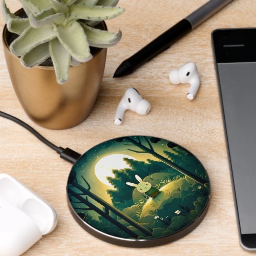 Rabbit moon wireless charger 