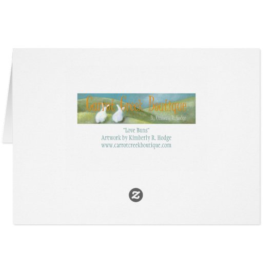 Rabbit Mother's Day Card (Back Horizontal)