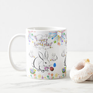 Rabbit Mug Happy Birthday Mug