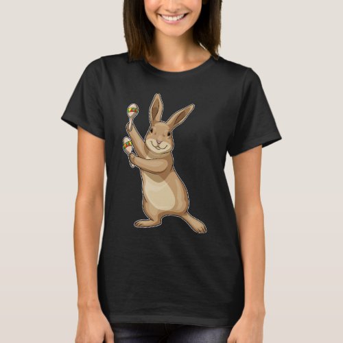 Rabbit Musician Maracas Music T_Shirt