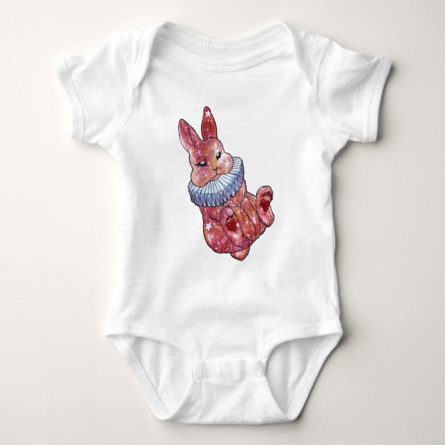 Rabbit named Ladybug Baby Bodysuit (Front)