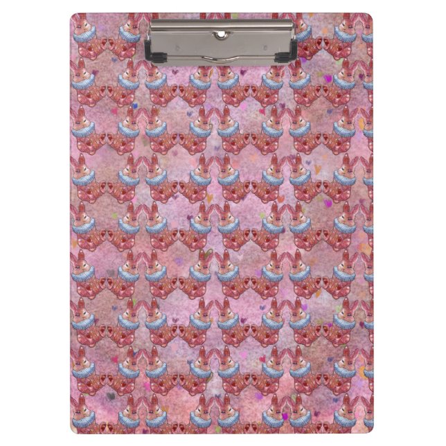 Rabbit named Ladybug Clipboard (Front)