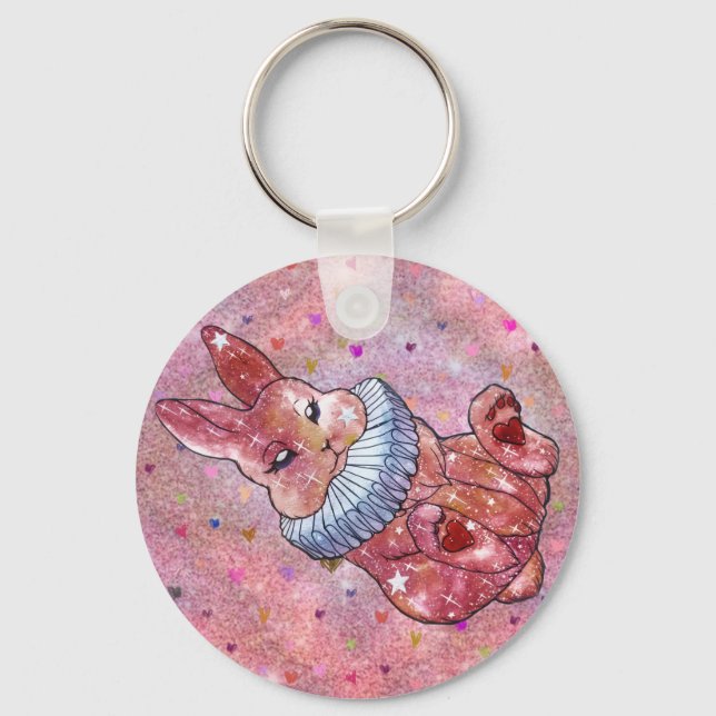 Rabbit named Ladybug Keychain (Front)