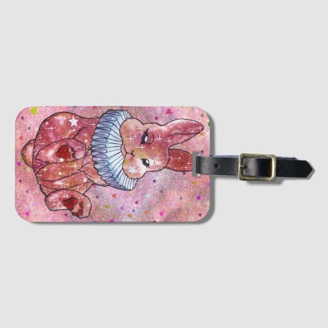 Rabbit named Ladybug Luggage Tag (Front Horizontal)