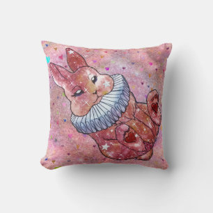 Rabbit named Ladybug Throw Pillow