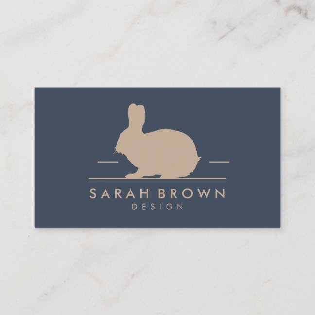 Rabbit Navy Business Card