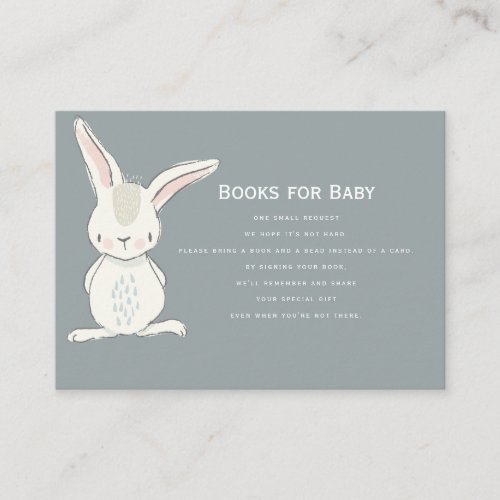 Rabbit Neutral Books for Baby Enclosure Card