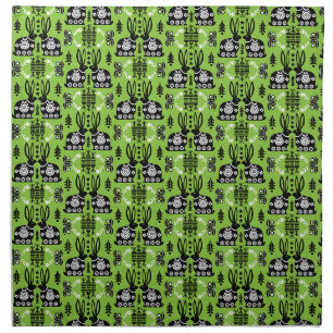 Rabbit Nordic Scandinavian Folk Art Cloth Napkin