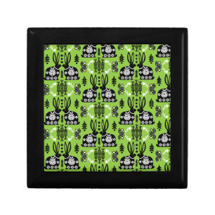 Rabbit Nordic Scandinavian Folk Art          Gift Box