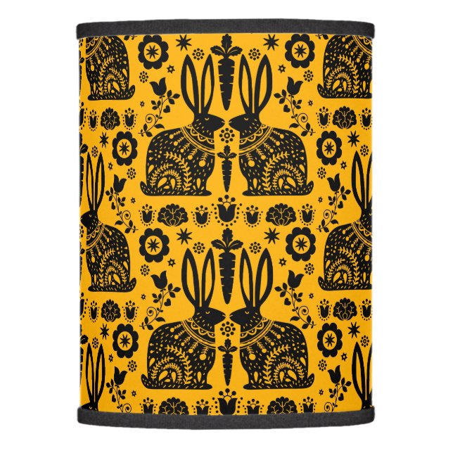 Rabbit Nordic Scandinavian Folk Art     Lamp Shade (Front)