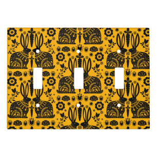 Rabbit Nordic Scandinavian Folk Art Light Switch Cover
