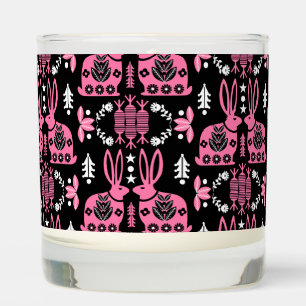 Rabbit Nordic Scandinavian Folk Art Scented Candle