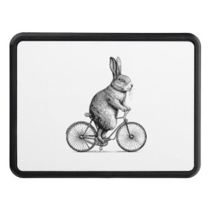 Rabbit On A Bike Bunny Bicycle Cycing Biking Men W Hitch Cover