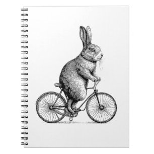 Rabbit On A Bike Bunny Bicycle Cycing Biking Men W Notebook