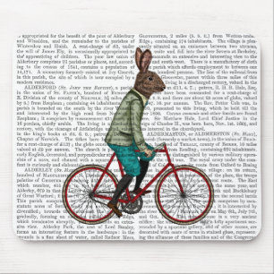 Rabbit On Bike 2 Mouse Pad