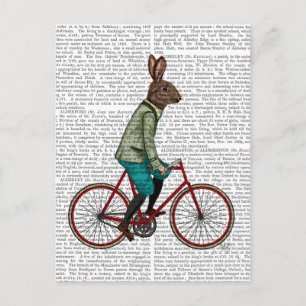 Rabbit On Bike 2 Postcard
