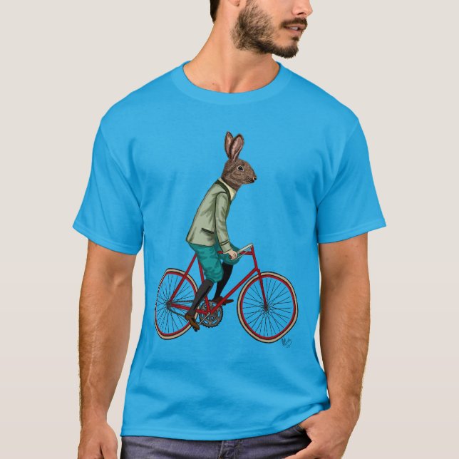 Rabbit On Bike 2 T-Shirt (Front)