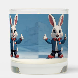rabbit on mug scented candle