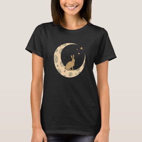 Rabbit On The Moon Bunny T_Shirt