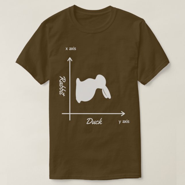 Rabbit or Duck Optical Illusion Math Philosophy Ge T-Shirt (Design Front)