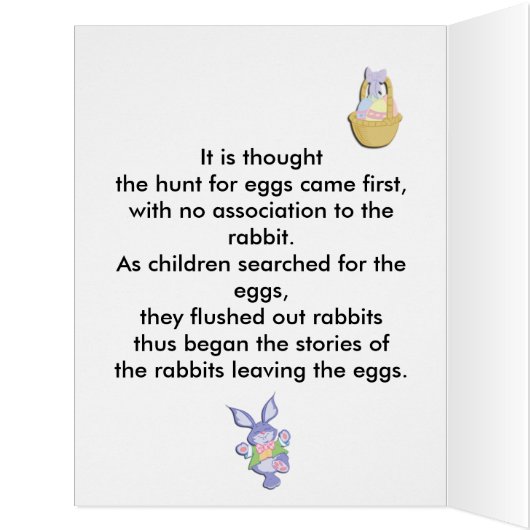 Rabbit or the Egg Easter Card (Inside (Left))