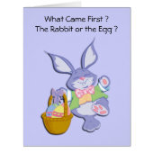 Rabbit or the Egg Easter Card (Front)