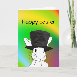 Rabbit or the Egg Rainbow Easter Card
