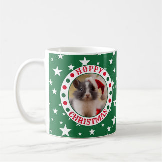 Rabbit Owner's Christmas Green Festive Photo Coffee Mug