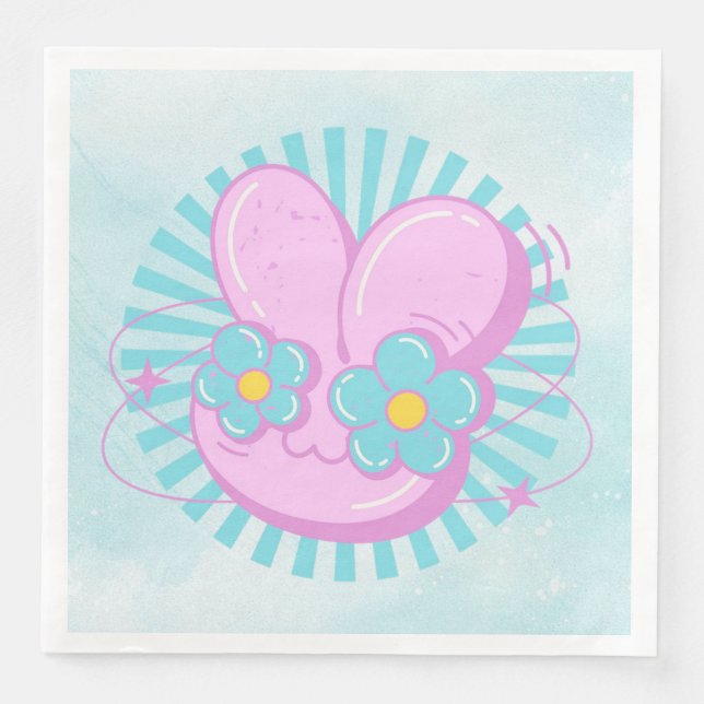 Rabbit Paper Dinner Napkins (Front)