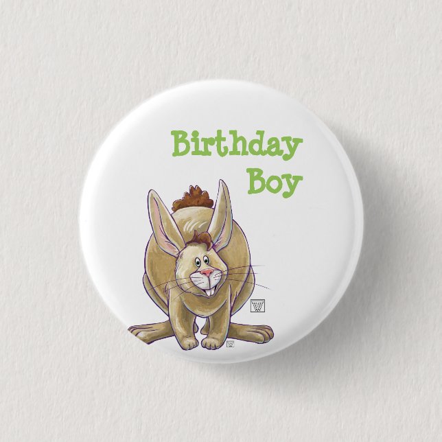 Rabbit Party Center Button (Front)