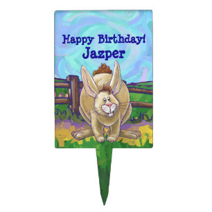 Rabbit Party Center Cake Topper