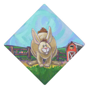 Rabbit Party Center Graduation Cap Topper