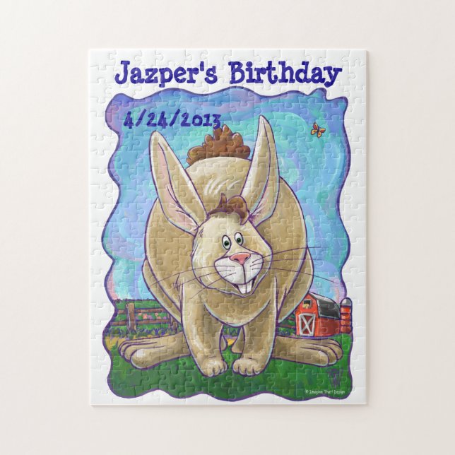Rabbit Party Center Jigsaw Puzzle (Vertical)