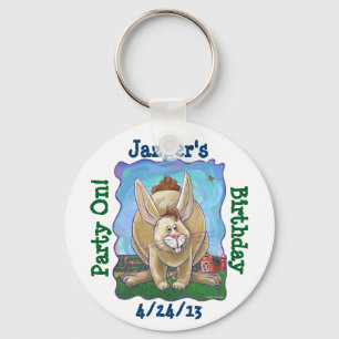 Rabbit Party Center Keychain