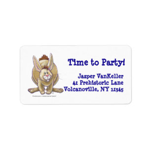 Rabbit Party Center Label