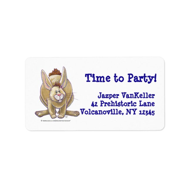 Rabbit Party Center Label (Front)