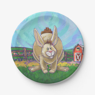 Rabbit Party Center Paper Plates