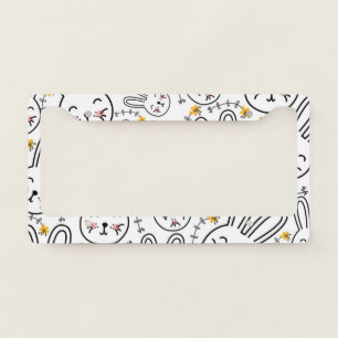 Rabbit Pattern License Plate Frame