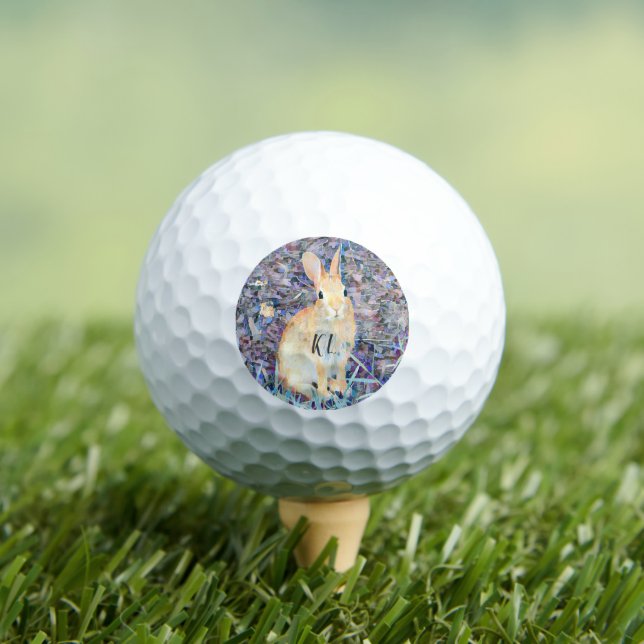 Rabbit Personalized Initials Golf Balls (Insitu Tee)